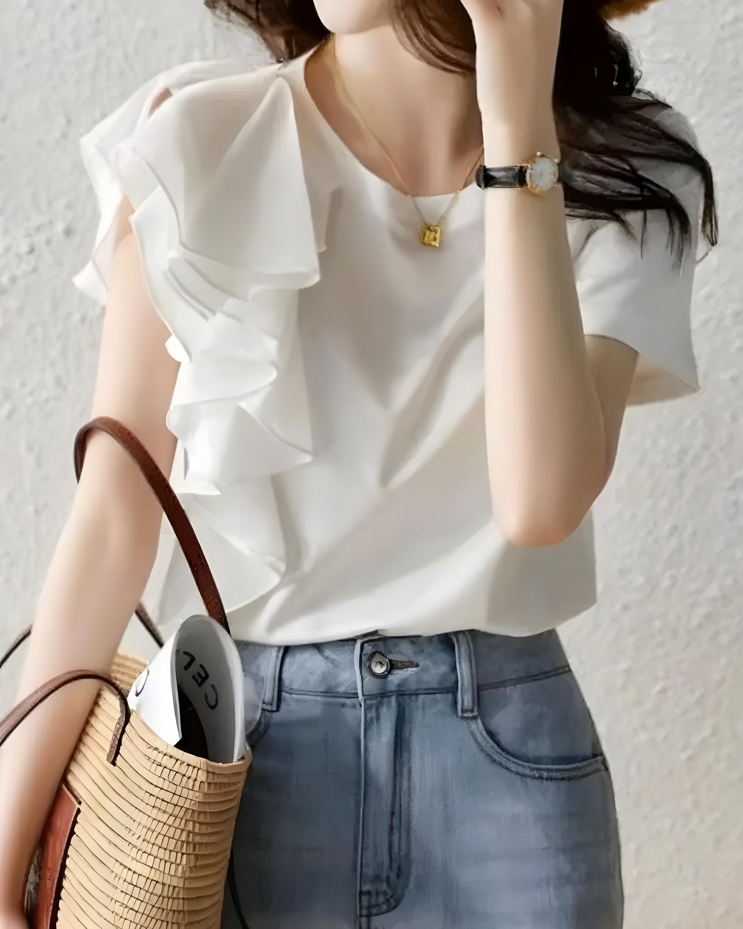 Estelle Ruffle One Shoulder T-shirt
