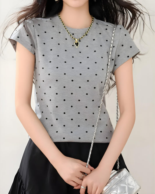 Isla Soft Dot Cotton T-Shirt